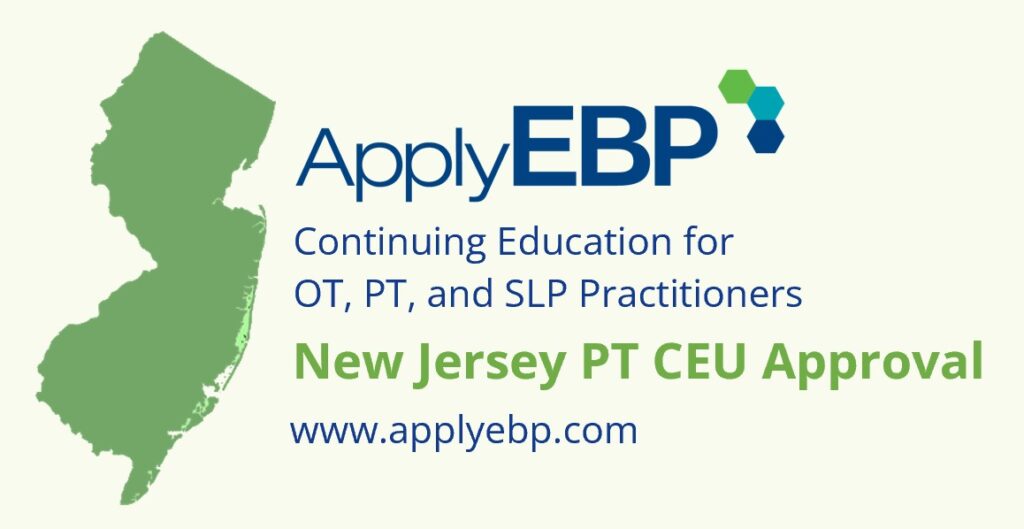 Apply EBP - New Jersey PT CEU Approval Image
