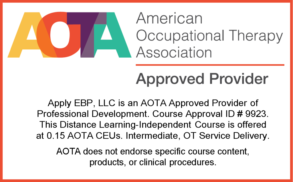 AOTA Imprimatur- for the Webinar - 5 Action Items for a Standing Program