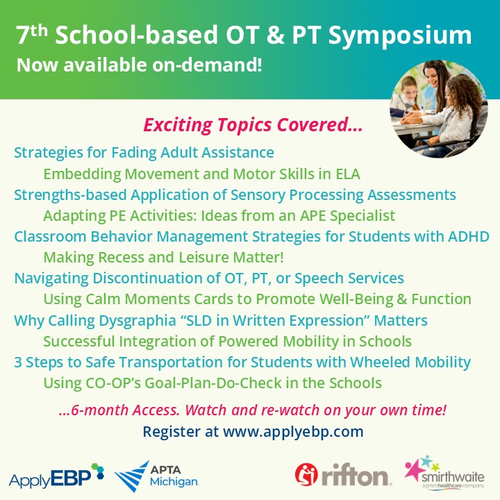 Infographics - 7th On-demand School-based OT and PT Symposium with Topics