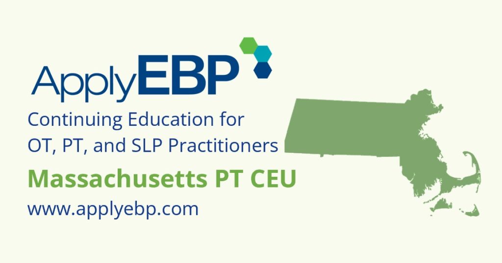 Apply EBP - Massachusetts PT CEU Approval cover