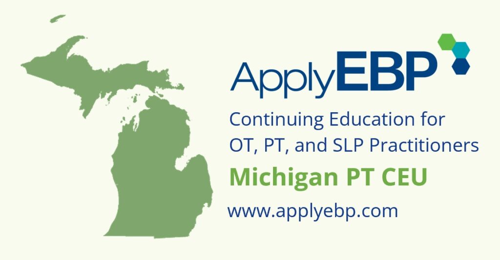 Apply EBP - Michigan PT CEU Approval cover