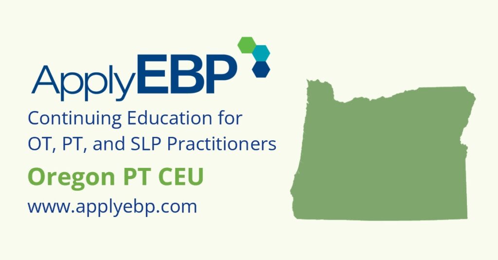 Apply EBP - Oregon PT CEU Approval cover