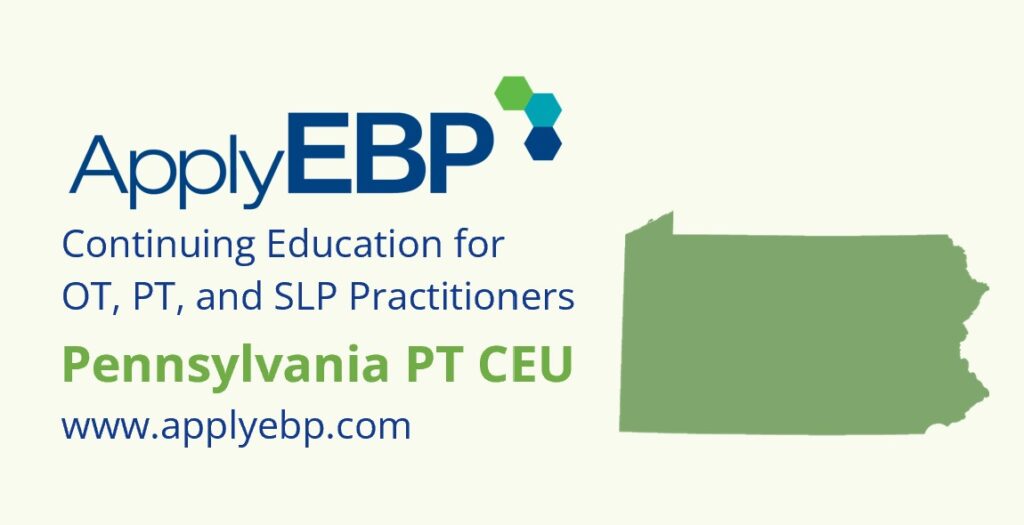 Apply EBP - Pennsylvania PT CEU Approval cover