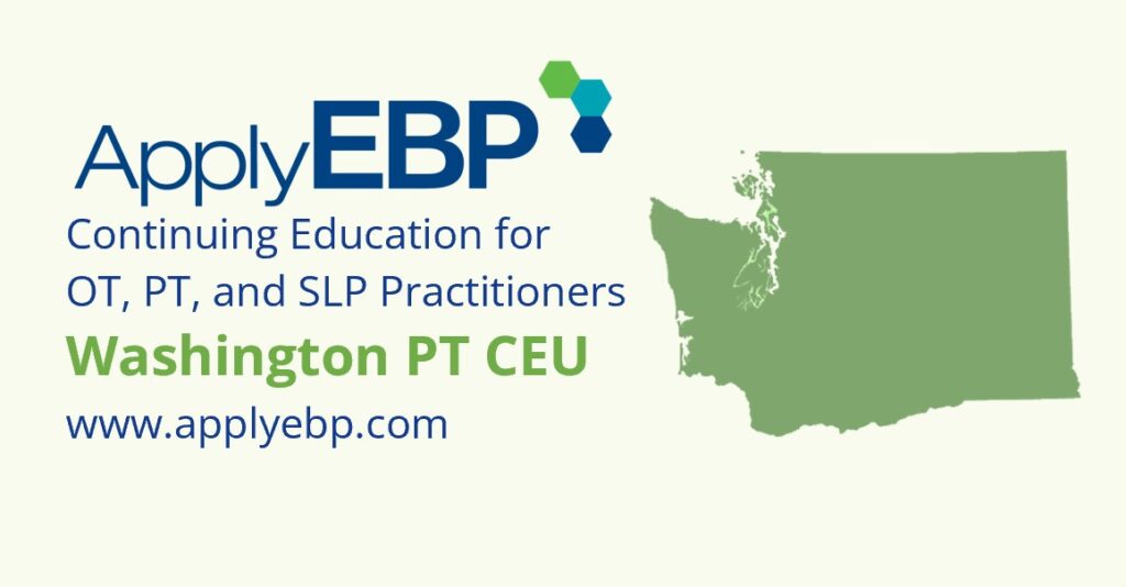 Apply EBP - Washington PT CEU Approval cover
